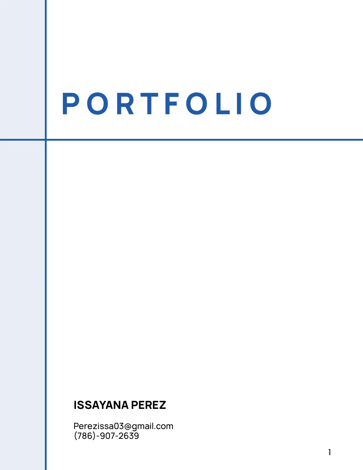 Portfolio page 1